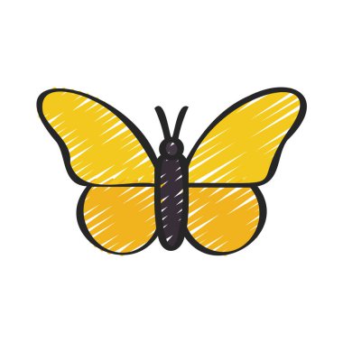 Kelebek ikonu. düz dizayn. vektör illüstrasyonu.