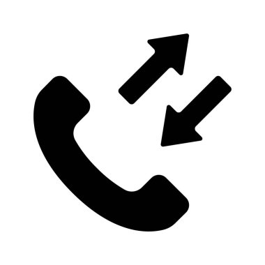 Gelen Giden Arama simgesi, vektör illüstrasyonu basit tasarım