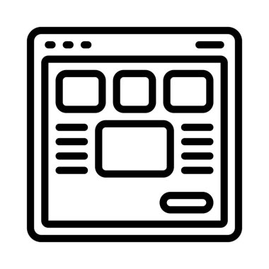 Web sitesi simgesi, vektör illüstrasyonu basit tasarım