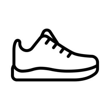 Spor Ayakkabı Ayakkabısı Web simgesi düz tasarım, vektör illüstrasyonu