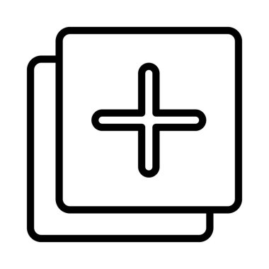 Yeni Artı İşareti simgesi, vektör illüstrasyonu basit tasarım