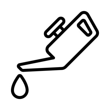 Yağ kutusu simgesi, vektör illüstrasyonu basit tasarım