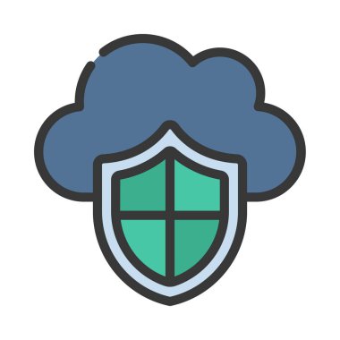 Bulut Koruma Ağı vektör illüstrasyonuName