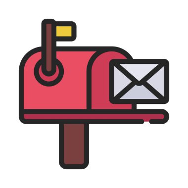 Posta simgesi, vektör illüstrasyonu 