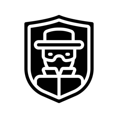 Hırsızlık Sigorta simgesi, vektör illüstrasyonu basit tasarım