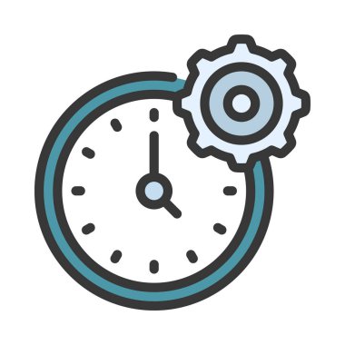 Saat web simgesi vektör illüstrasyonunu yönet