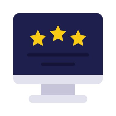 Bilgisayar İnceleme simgesi, vektör illüstrasyonu  