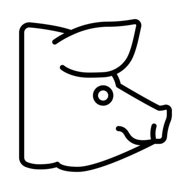 Domuz ikonu vektör illüstrasyonu