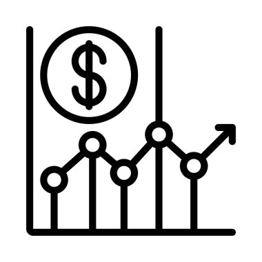 Borsa web simgesi vektör illüstrasyonu