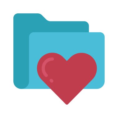 Kalp Dizini simgesi, vektör illüstrasyonu 