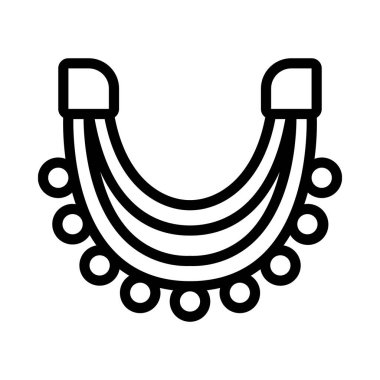 Mısır Kolye simgesi, vektör illüstrasyonu basit tasarım