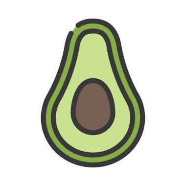 avokado web simgesi vektör çizimi