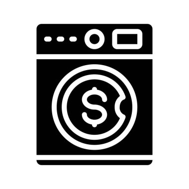 Temizleme Para simgesi, vektör illüstrasyonu
