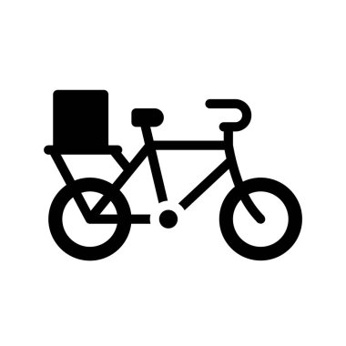 bisiklet dağıtım simgesi, vektör illüstrasyonu