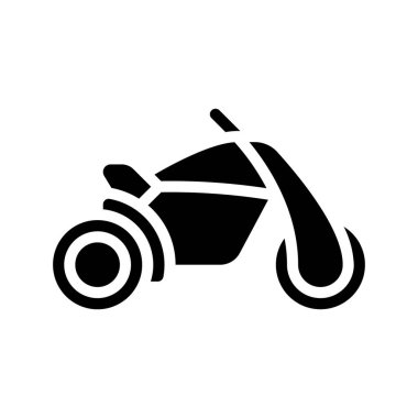 Motosiklet web simgesi vektör illüstrasyonu