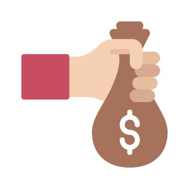 Kredi Para simgesi, vektör illüstrasyonu basit tasarım