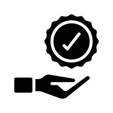 Onay simgesi vektör illüstrasyon tasarımını ver