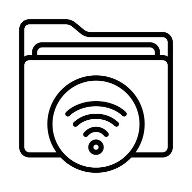 Wifi Dizin simgesi, vektör illüstrasyonu 