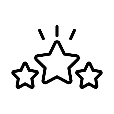 Yıldızlı müşteri gözden geçirme simgesi, vektör illüstrasyonu basit tasarım