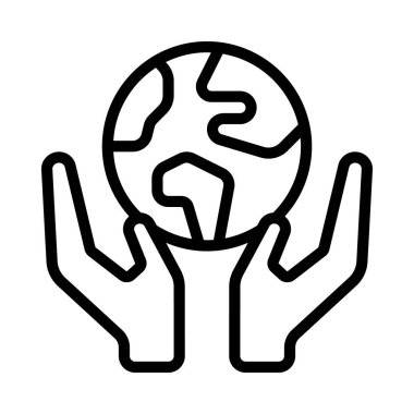 Gezegen web simgesi vektör illüstrasyonu