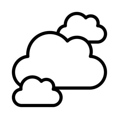 beyaz arkaplanda izole edilmiş bulut simgesi vektörü