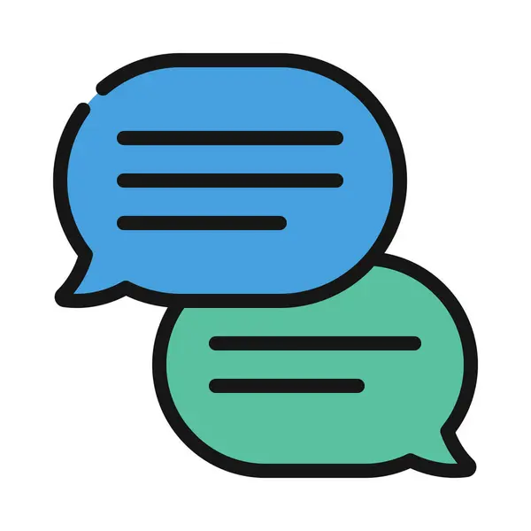 Bubblor Chatt Kommunikation Ikon Vektor Illustration — Stock vektor