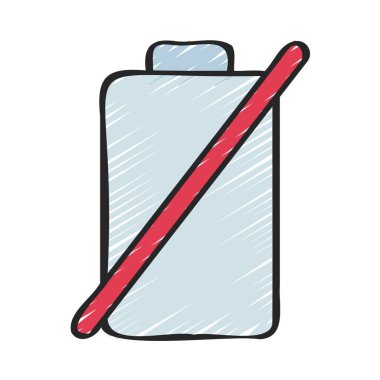 Boş Batarya simgesi vektör illüstrasyon tasarımı