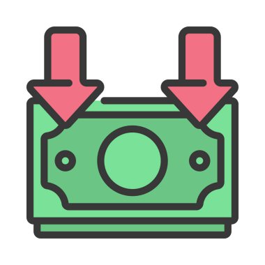 Gelir web simgesi vektör illüstrasyonu