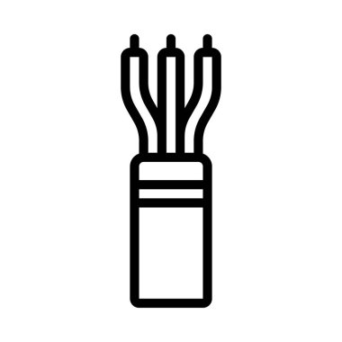 Elektrik Kablosu simgesi, vektör illüstrasyonu basit tasarım