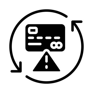 Borç Çözümleme Servisi simgesi, vektör illüstrasyonu basit tasarım