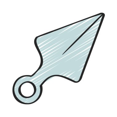 Ninja Bıçak simgesi, vektör illüstrasyonu