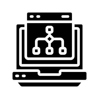 algoritma web simgesi vektör illüstrasyonu