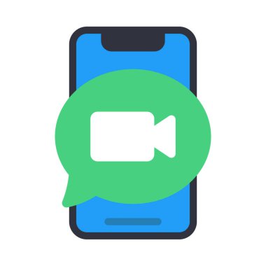 Video Çağrısı Web simgesi vektör çizimi