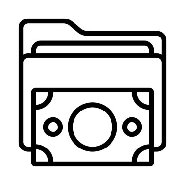 Para Dizini simgesi, vektör illüstrasyonu 