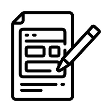 Çizim Düzeni simgesi, vektör illüstrasyonu basit tasarım