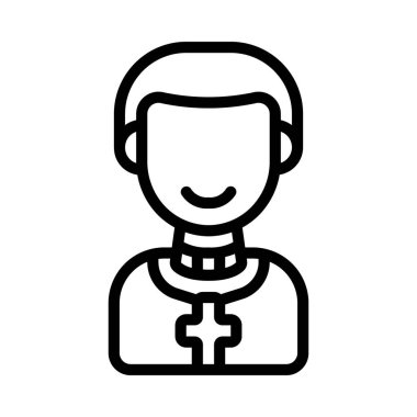 Rahip simgesi vektör illüstrasyon tasarımı