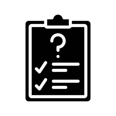 Soru Listesi web simgesi vektör illüstrasyonunu tamamla