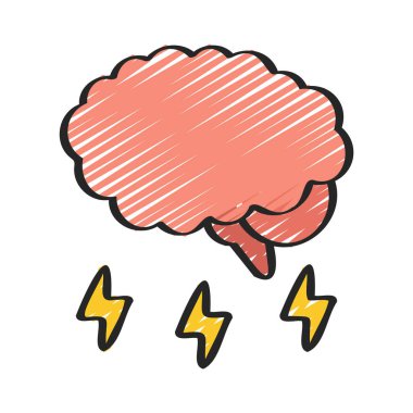 Beyin Fırtınası Web simgesi vektör illüstrasyonu