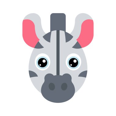 Zebra simgesi vektör illüstrasyon tasarımı