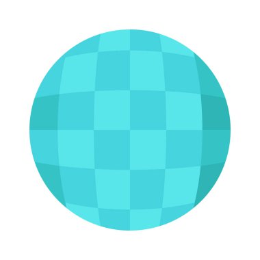 Beyaz arkaplanda Disko Topu düz illüstrasyonu    