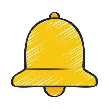 Uyarı: Bell Web simgesi vektör illüstrasyonu