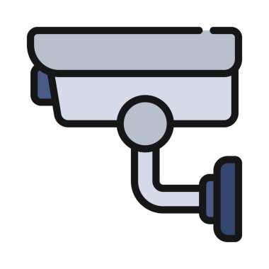 Güvenlik kamerası simgesi vektör illüstrasyonu 