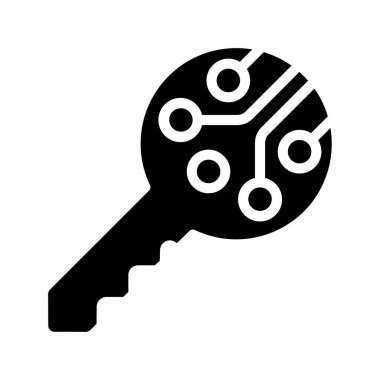 Siber Dijital Anahtar Ağı vektör çizimi