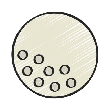 Golf Topu web simgesi vektör illüstrasyonu