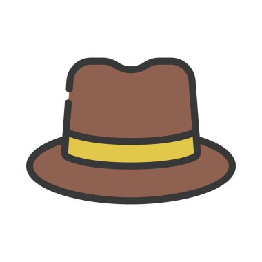 Şapka web simgesi düz tasarım, vektör illüstrasyonu