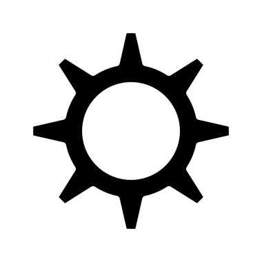 Çivilenmiş Cog web simgesi düz tasarım, vektör illüstrasyonu                                        