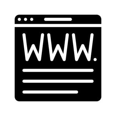 Web sitesi simgesi, vektör illüstrasyonu basit tasarım