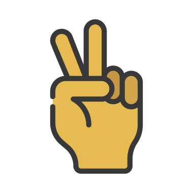 Barış İşareti simgesi, vektör illüstrasyonu basit tasarım