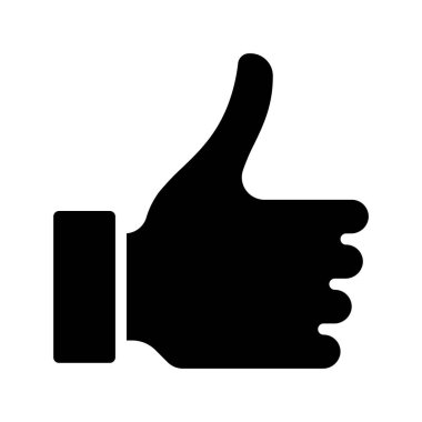 başparmak yukarı simgesi, vektör illüstrasyonu 