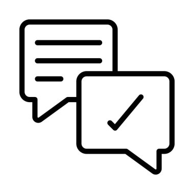 Konuşma simgesini basit vektör illüstrasyonunu tamamla